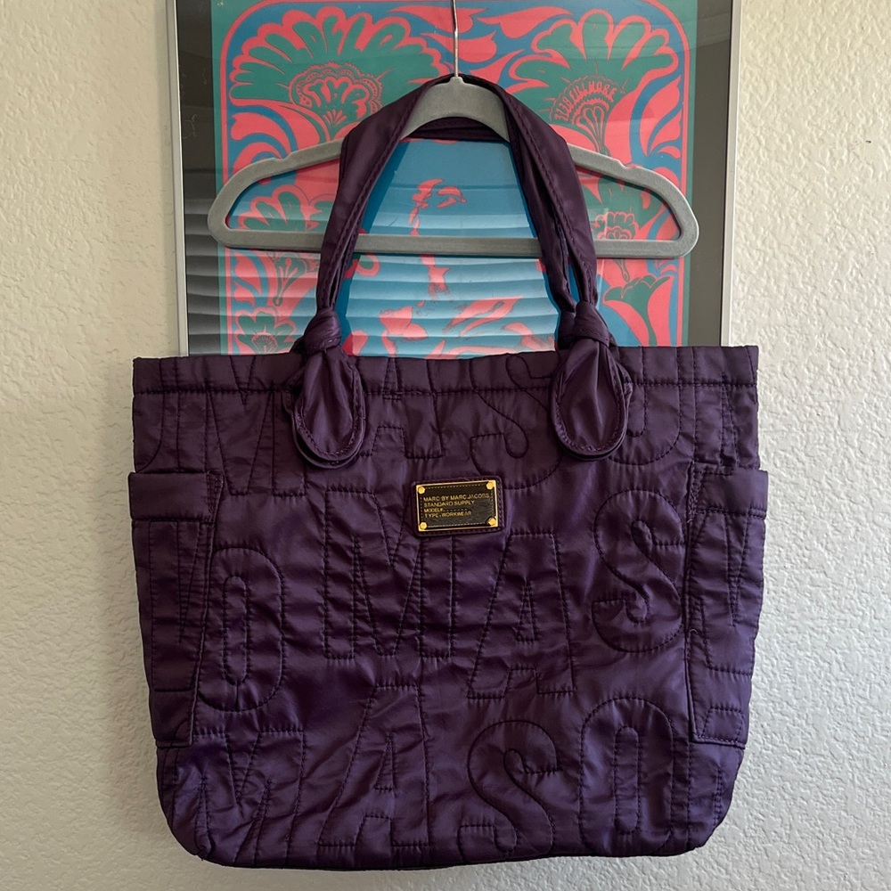 NWOT Marc Jacobs Purple Quilted Tote Bag